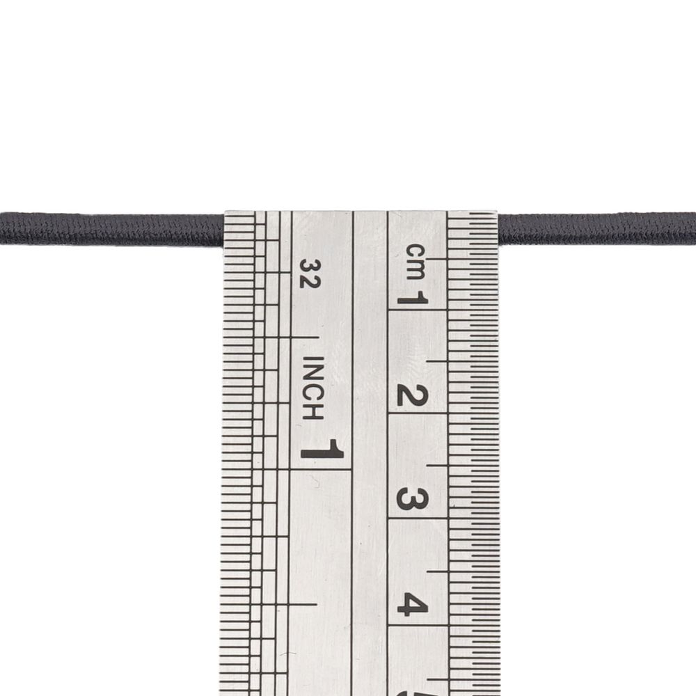 Резинка шляпная (шнур эластичный) ⌀2.5 мм / 100 метров, С301-т.серый
