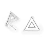 Швензы 12х14 мм, 10 шт (5х2 шт), 01 под серебро, белый, Zlatka FMK-H14