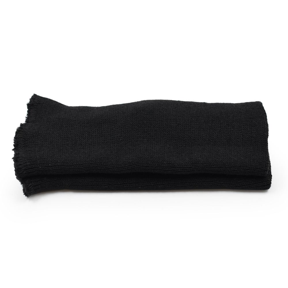 Манжеты трикотажные 8.0х16.0 см, 1 пара, плотные с отверстием для пальца, 1х1, 004 черный