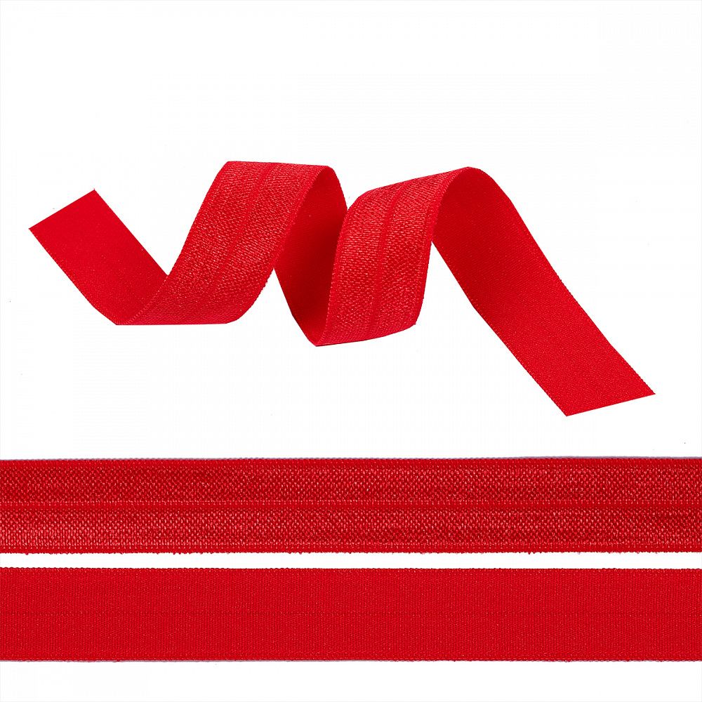 Резинка бельевая (окантовочная) блестящая 15.0 мм / 1000 метров, красный SD163