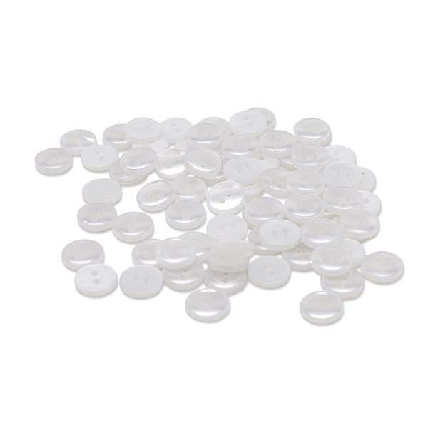 Пуговицы 2 прокола 18L, 11 мм, (white (белый)), CRA503, 144 шт