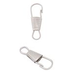 Карабин-крючок металл 04 мм (25х8 мм), никель, 100 шт