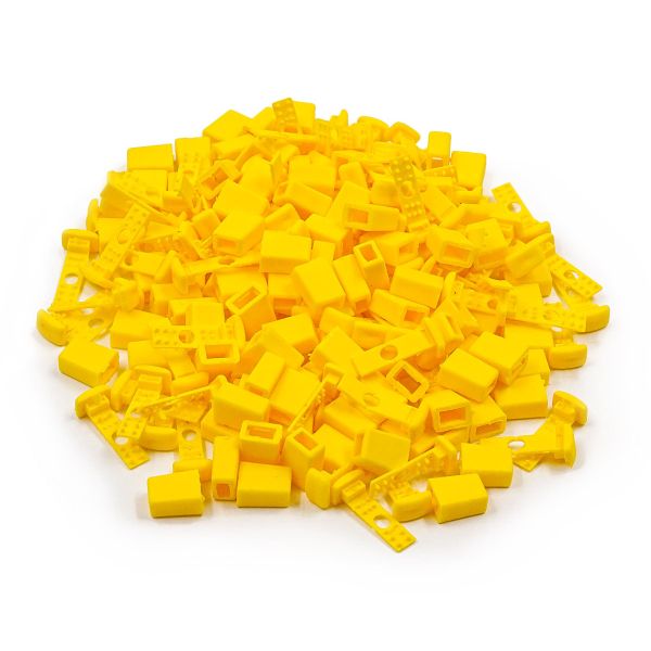 Наконечник для шнура пластик 17х11 мм, ПП, желтый, 100 шт