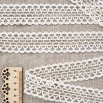 Кружево гипюр (плетёное) 33 мм, белый, 13.71 м