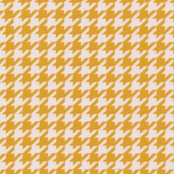 Ткань для пэчворка Peppy Бабушкин сундучок, рулон 112 см / 5 метров, БС-13 Гусиная лапка я.желтый, Peppy