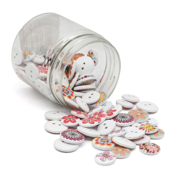 Украшения декоративные пуговицы деревянные Ассорти №2, 15-18 мм, 100 шт