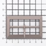 Пряжка ременная металл 50 мм, прямоугольная, олово (чер.никель), MB-155