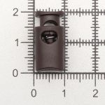 Фиксатор (зажим) для шнура пластик 1 отв., ⌀4.5 мм, 19х9 мм, цилиндр, ПП, коричневый, 100 шт