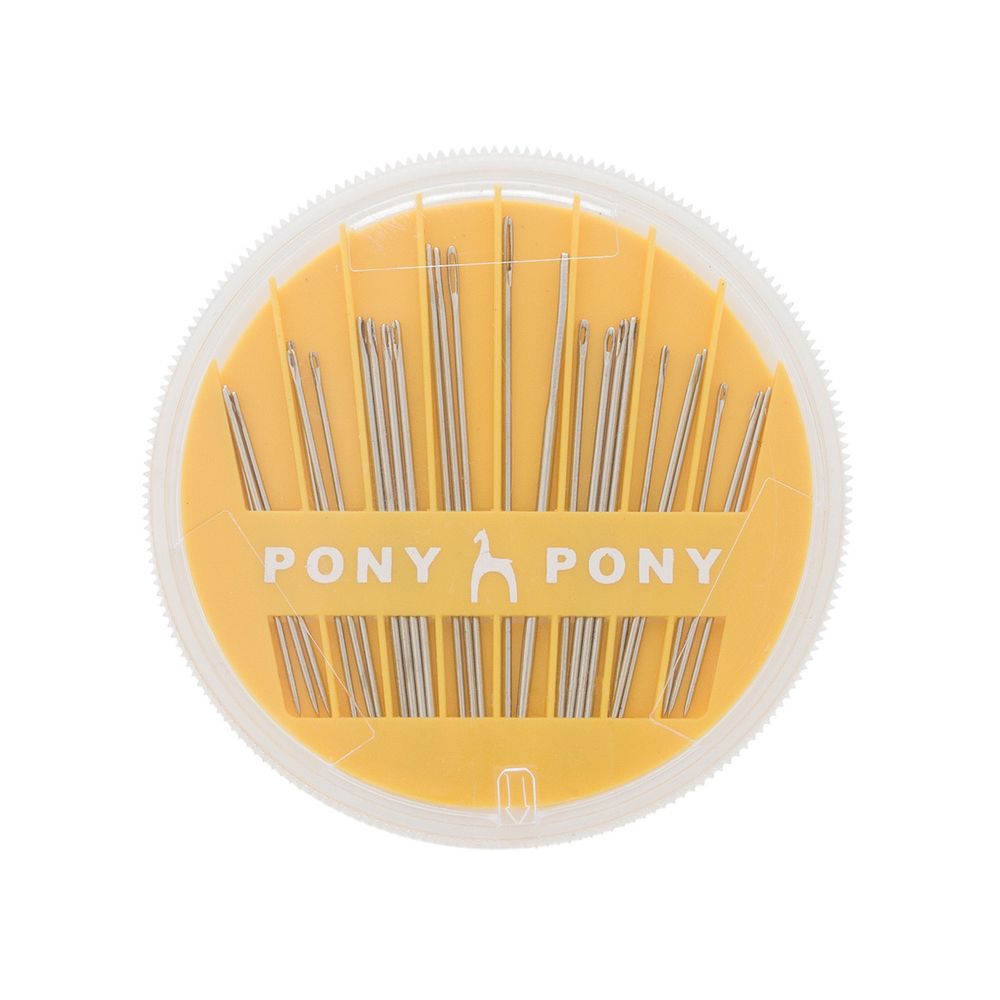 Иглы ручные для шитья и вышивания Assorted на диске, 25 шт, Pony, 17804