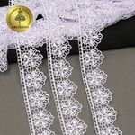 Кружево гипюр (плетёное) 30 мм, диз. 121, цв.1 белый уп. 9 м, Kruzhevo