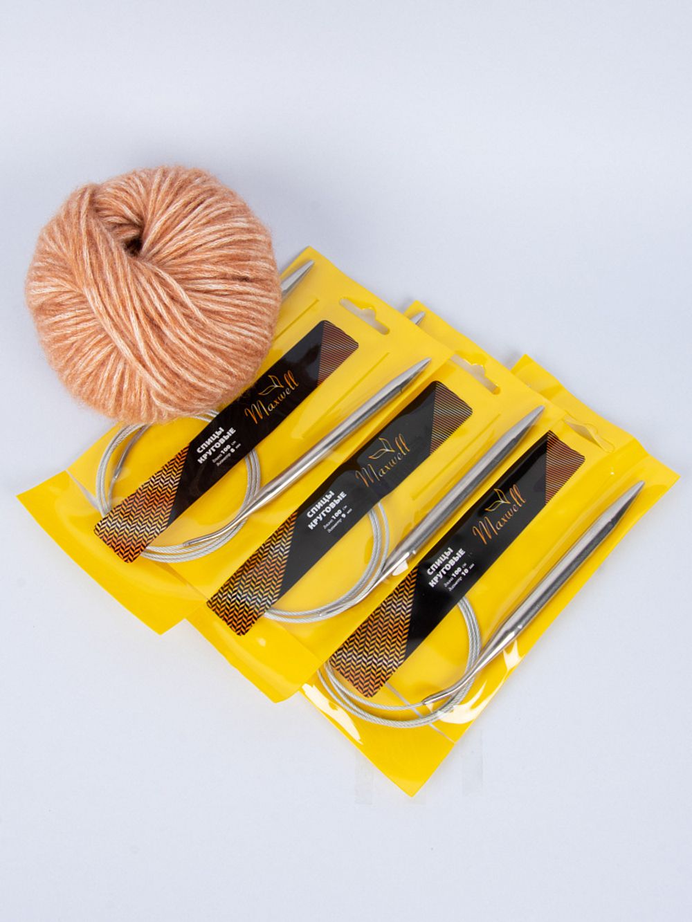 Набор круговых спиц для вязания Maxwell Gold 100 см (8.0 мм, 9.0 мм, 10.0 мм)