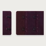 Застежки для бюстгальтера текстильные 2х2, 38 мм, 25 шт, 076 сливовое вино, Arta