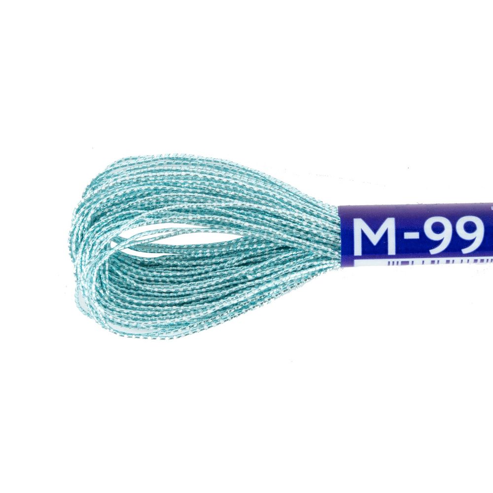 Мулине Gamma металлик JT 12 мотков по 11 метров, M-99 голубой, Gamma MOULINE