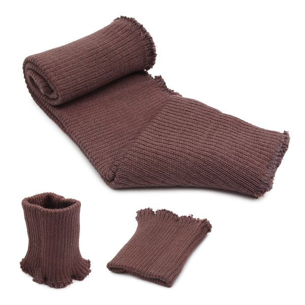 Подвяз (довяз) трикотажный с манжетами (комплект): подвяз 10.0х42 см, 2 манжета 8.5х10.0 см, плотные, 730 св.коричневый