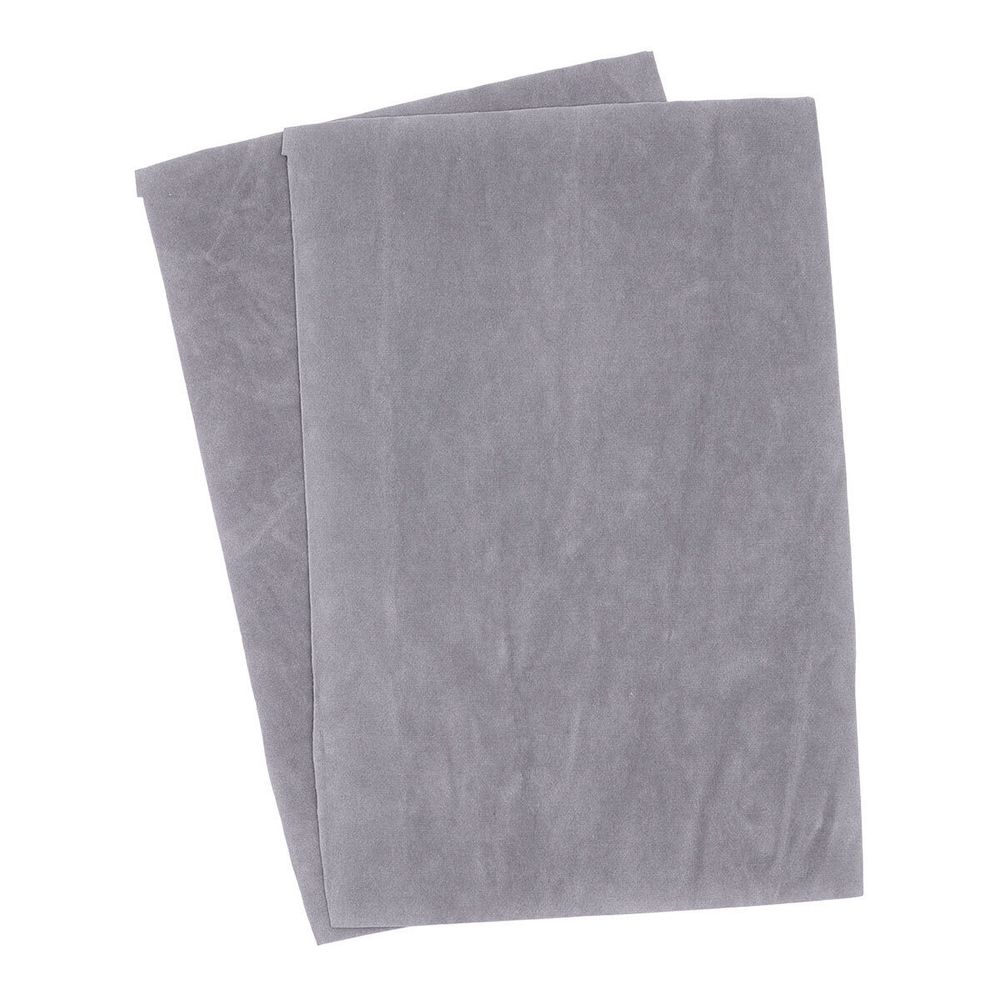 Замша искусственная двухсторонняя 20х30 см, 2 листа (21886 т. бежевый)