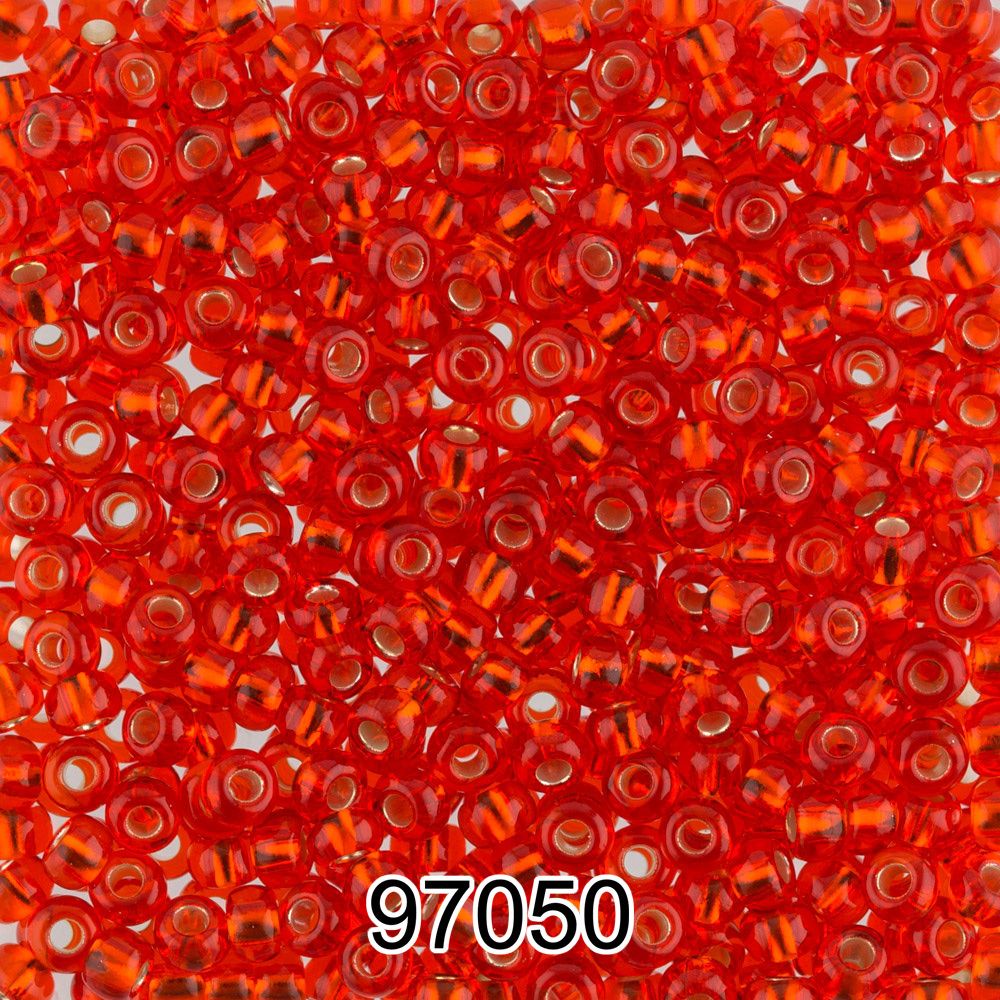 Бисер Preciosa 10/0 (2.3 мм), 500 г, 97050 (Ф183) оранжево-красный