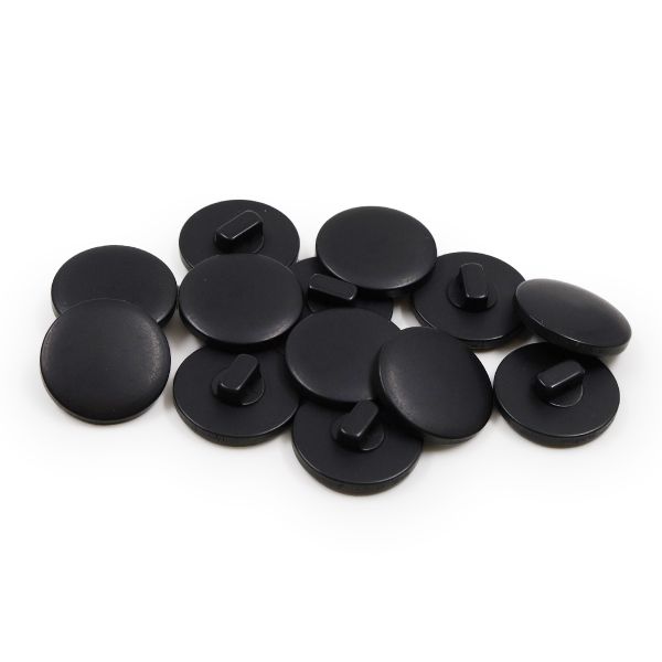 Пуговицы на ножке 32L (20мм) (Black (черный)), 36 шт