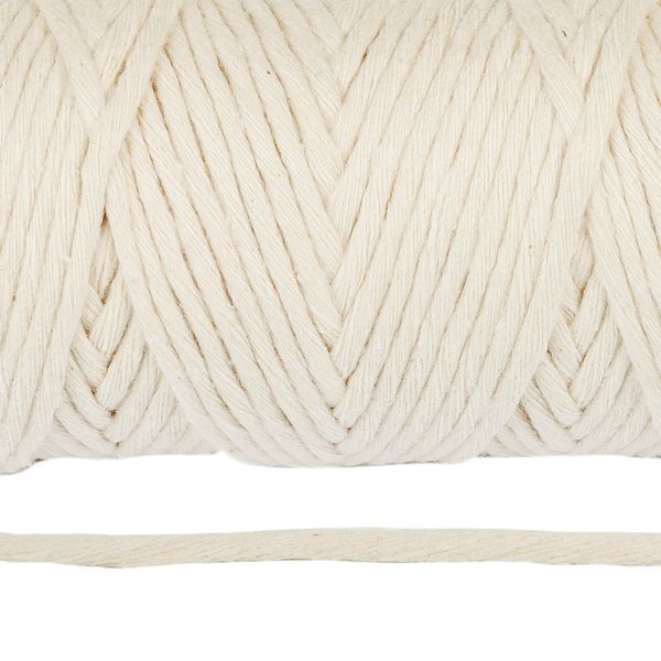 Шпагат крученый х/б ⌀4.0 мм, цв.2112 неокр. хлопок уп.100м