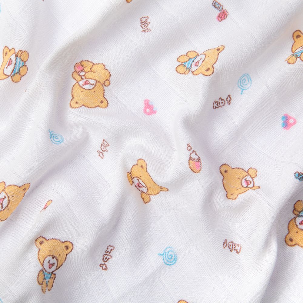 Муслин 105 г/м², 125 см, 13-мишки, Peppy