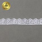 Кружево гипюр (плетёное) 15 мм цв.01 белый, уп.9 м, Kruzhevo