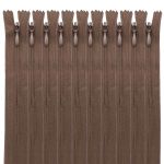 Молния потайная (скрытая) Т3 (3 мм) 1 зам., н/раз., 20 см, коричневый, 31209 / 20, 10 шт