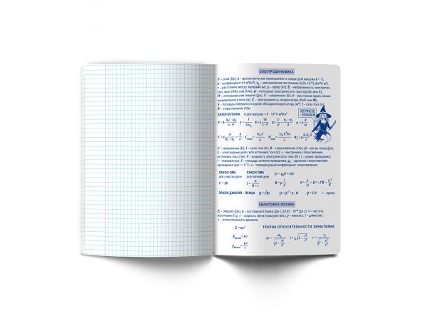 Тетрадь со справочным материалом Ковен тайных знаний, A5+ 48 л. на скобе 65 г/м², белизна 100%, 10 шт, клетка, 00859 Физика, Светоч 48Т7