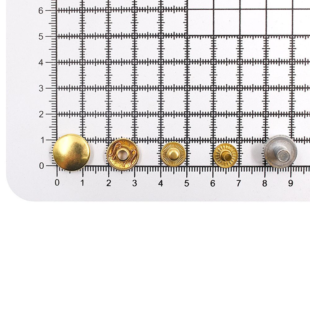 Кнопка Альфа (S-образная) ⌀15.0 мм, 10 шт, латунь, золотой, Prym