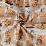 Ткань для пэчворка Peppy Век моды, рулон 112 см / 5 метров, ВМ-01 Панель серый, Peppy