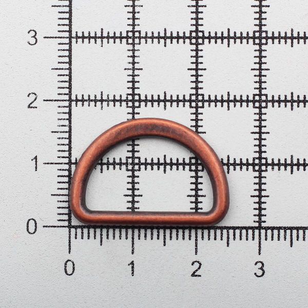 Полукольцо литое металл внутр. 20 мм (внешн. 25х17 мм), плоское, 20 шт, медь ГР, 53013
