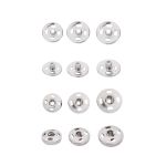 Кнопка пришивная металл 5 мм, 6 мм, 7 мм, серебристый, без никеля, 24 шт, Pony, 76501/01