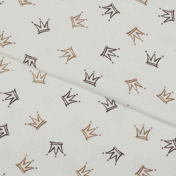 Футер 2-нитка начес 190 г/м², 100-100 см / 6 метров, N-ДЛ190-01, цв.бел/бежевый