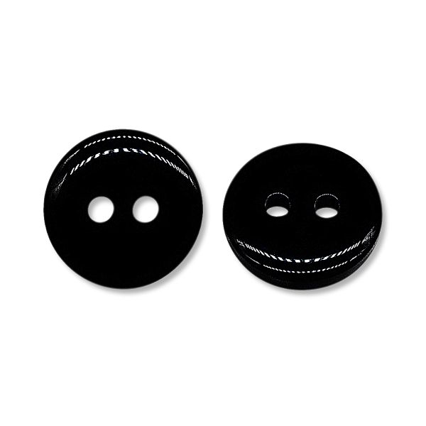 Пуговицы 2 прокола 18L (11мм) (s.black (черный)), CX-K-22, 144 шт