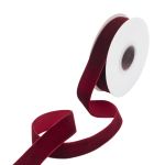 Лента бархатная (тесьма) 20 мм / 5 метров, 85 темно-красный