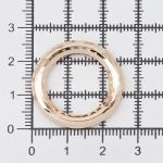 Кольцо литое металл in ⌀18 мм (25 мм внешн.), граненое (Gold золото), 4 шт, MB199