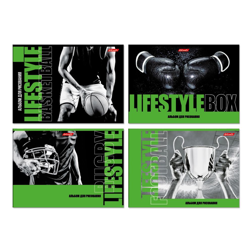 Альбом для рисования, неоновая краска, 100 г/м², A4 29х20.5 см, склейка с одной стороны 40 л., 4 шт, 40АЛКЛ4_000248 Шаг к победе, Светоч