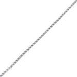 Шнур витой ⌀3.0 мм / 50 метров, металлизированный, серебро