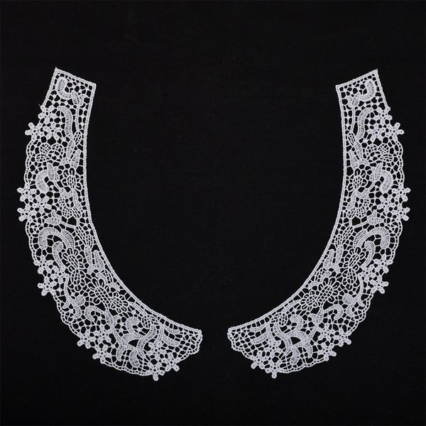 Пришивной кружевной воротник гипюр арт.TR.24GY03 27х6см цв.белый уп.50 комп, Kruzhevo