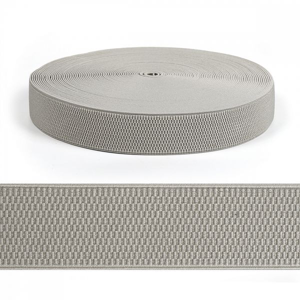 Резинка для подтяжек (помочная) 25.0 мм / 25 метров, ультра, F307 серый