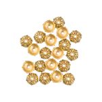 Розетки для бус 10 мм, 20 шт, 02 под золото, Zlatka MFR-11