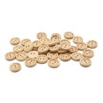 Пуговицы на 2 прокола Handmade with love 24L (15мм), дерево (Milk (молочный)), W22, 36 шт