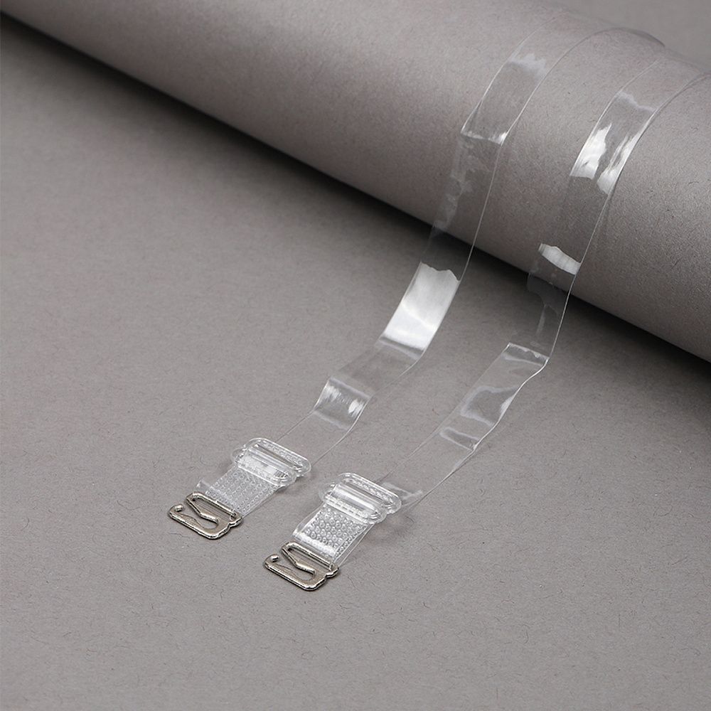 Бретели для бюстгальтера 10 мм, цв.прозрачный глянцевый, никель, TBY.0T102, уп 10 пар