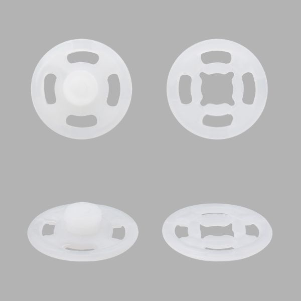 Кнопки пришивные нейлон 21 мм, прозрачный, 3 шт, Pony, 77905