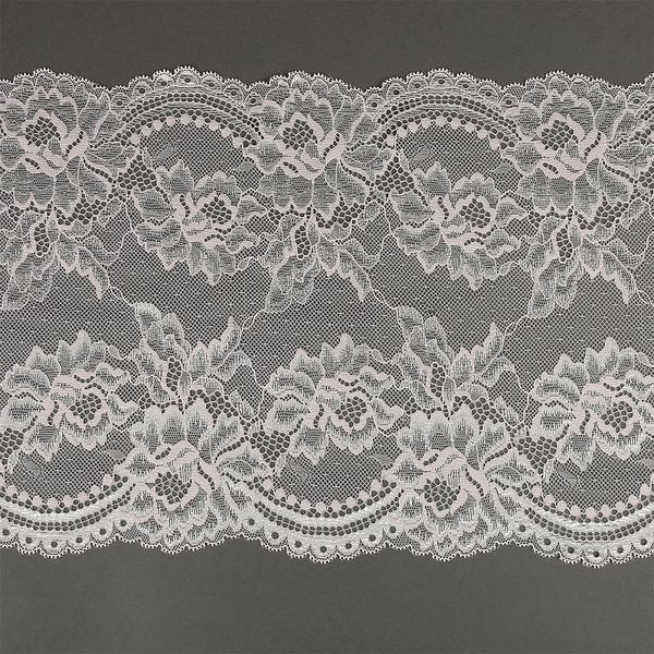 Кружево бельевое эластичное 230 мм / 10 м, OG13, цв.айвори, Kruzhevo