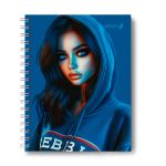 Тетрадь общая с твердой обложкой, глянцевая ламинация A5 80 л. на гребне 65 г/м², белизна 100% 4 шт клетка, 01563 Чаровница, Светоч Т215