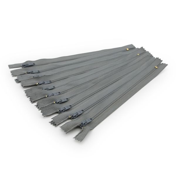 Молния спираль (витая) брючная Arta Т4 (4 мм) 1 зам., н/раз., 20 см, цв. 243 серый, уп.10 шт