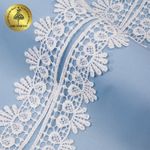 Кружево гипюр (плетёное) 38 мм, TBY.C01330B, теплый белый, 13.71м, Kruzhevo