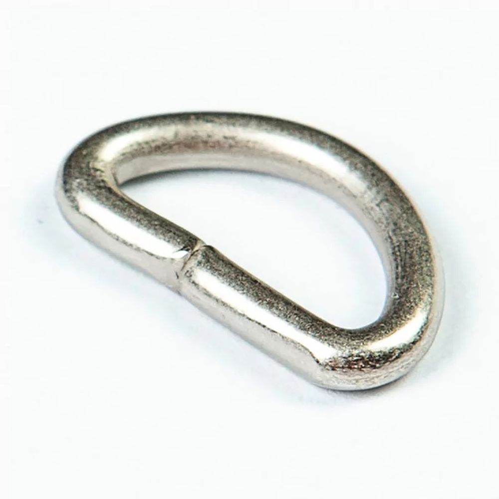 Полукольцо сварное металл внутр. 12 мм (внешн. 17х11 мм, ⌀2.5 мм), 50 шт, серебро ГР, 6046