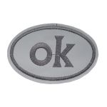Термоаппликация овал OK 92х60мм (Reflective (отражающий)), 2 шт, LA560