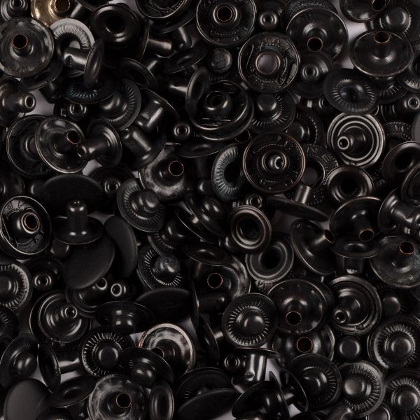 Кнопка Альфа (S-образная) ⌀15.0 мм, ≈720±20 шт, металл, металл, черный soft-touch, Gamma