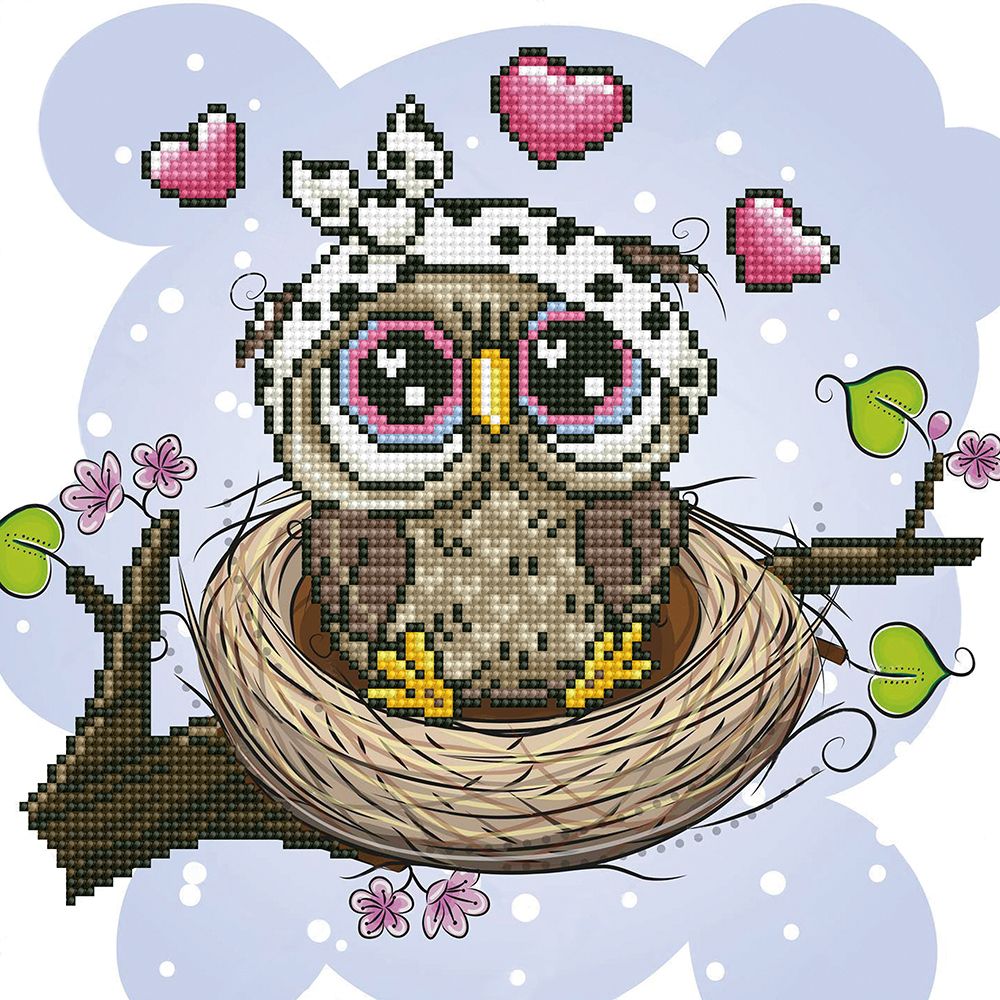 Алмазная (кристальная) мозаика Фрея, Высоко сижу, далеко гляжу, 30х30 см Алмазная (кристальная) мозаика Фрея, Высоко сижу, далеко гляжу, 30х30 см